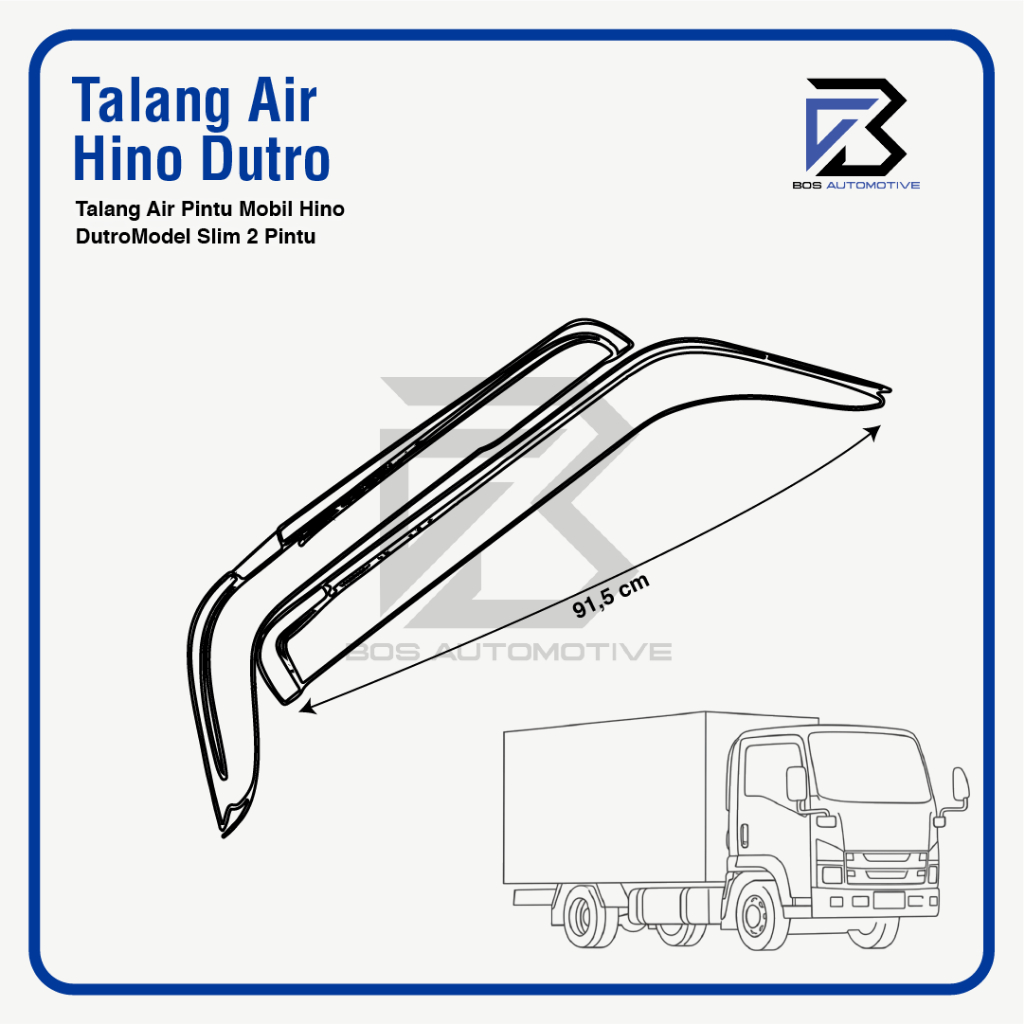 Talang Air Pintu Mobil Hino Dutro Model Slim 2 Pintu - foto-produk-2