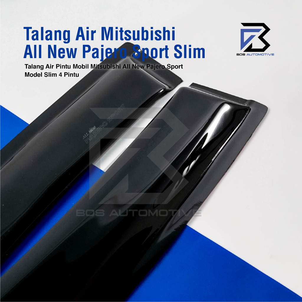 Talang Air Pintu Mobil Mitsubishi All New Pajero Sport 2015 â€“ 2022 Model Slim 4 Pintu - foto-produk-1