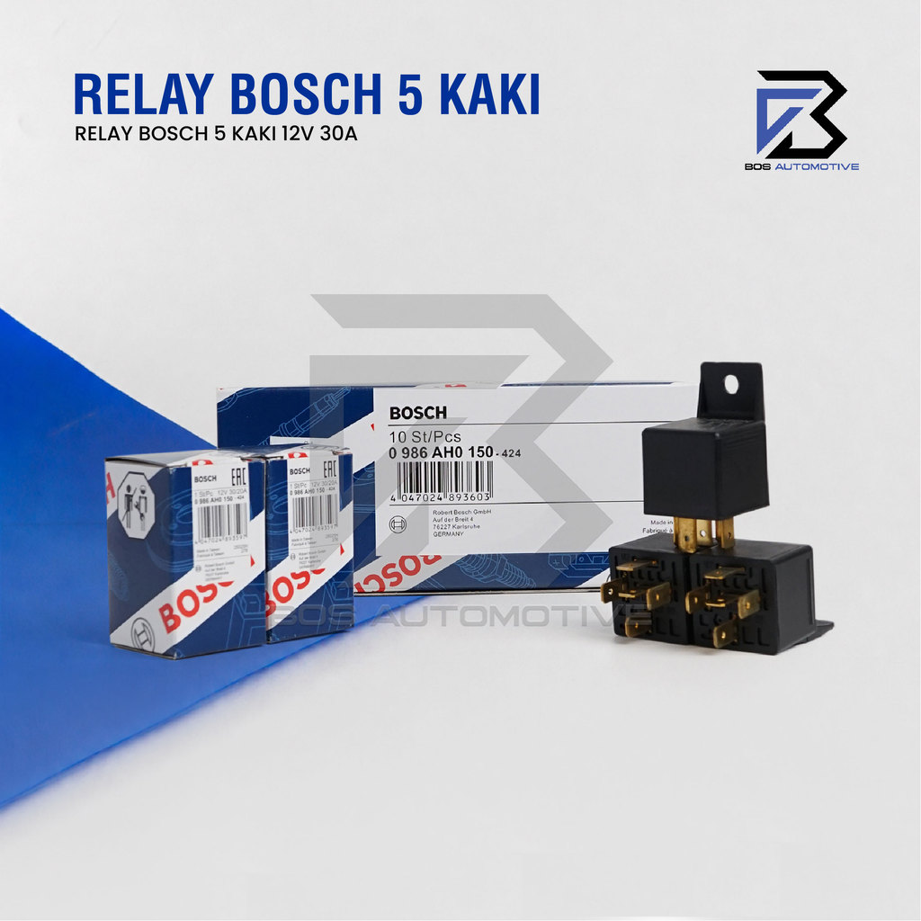 Relay Bosch Kaki 5 Pin 12V 30 Ampere Untuk Klakson Lampu Mobil Motor Original - foto-produk-4