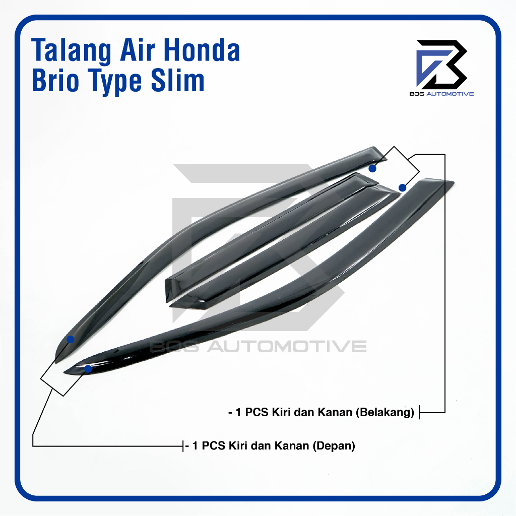 Talang Air Pintu Mobil Honda Brio Lama 2012 - 2017 Model Slim 4 Pintu - foto-produk-3