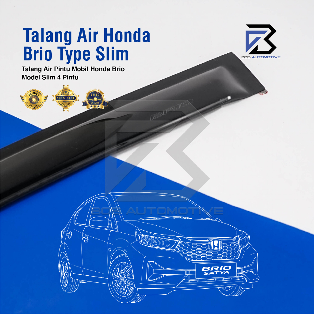 Talang Air Pintu Mobil Honda Brio Lama 2012 - 2017 Model Slim 4 Pintu