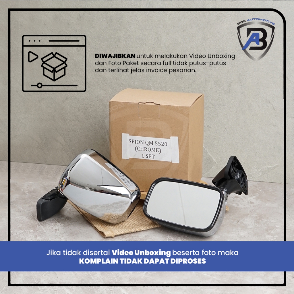 Spion Mobil (QMI 5520) Chrome Universal High Quality - foto-produk-2