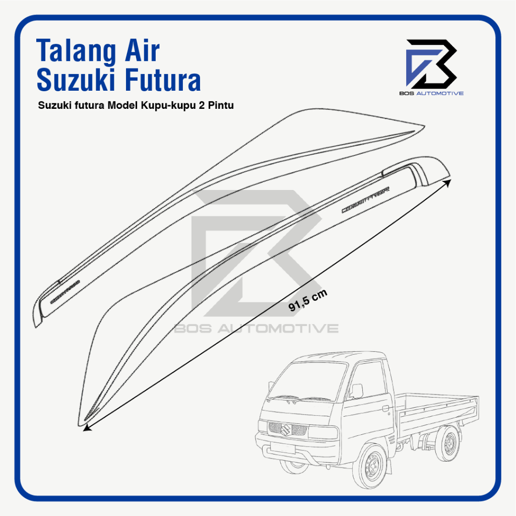 Talang Air Pintu Mobil Suzuki Futura Model Kupu - Kupu 2 Pintu - foto-produk-2