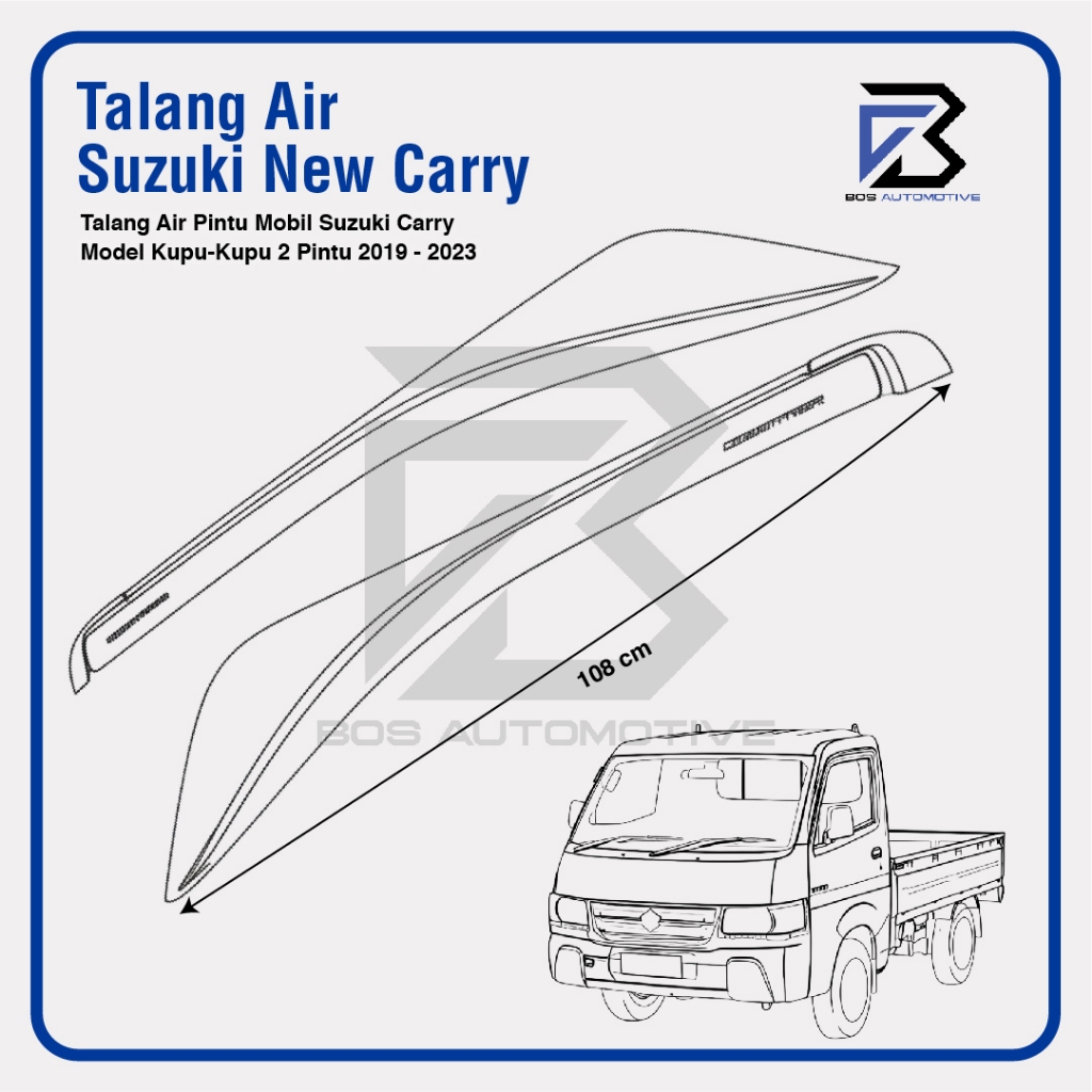 Talang Air Pintu Mobil Suzuki Carry Lama  Model Kupu - Kupu 2 Pintu - foto-produk-2