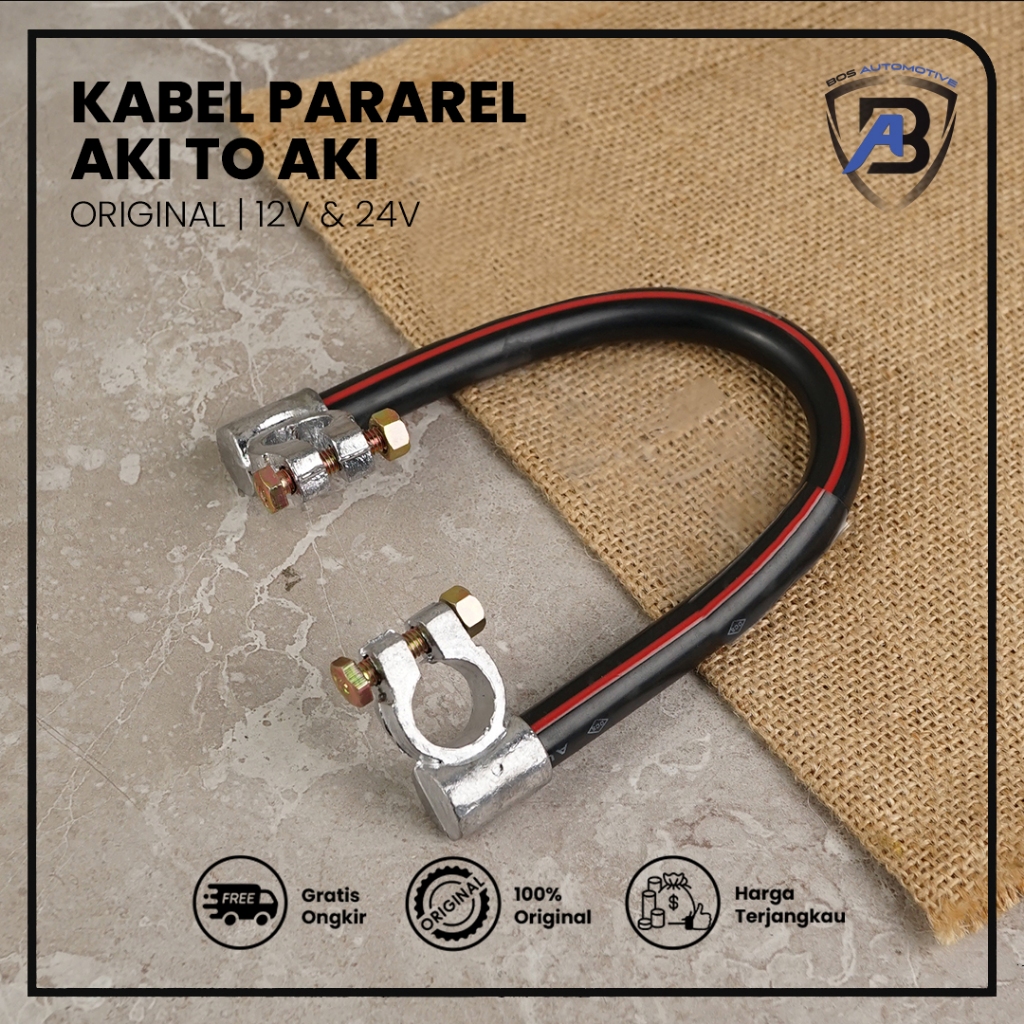 Kabel Paralel Aki / Seri / Accu / Massa Untuk Mobil 12V & Truk 24V Panjang 30 CM 35MM + Penutup - foto-variasi-2