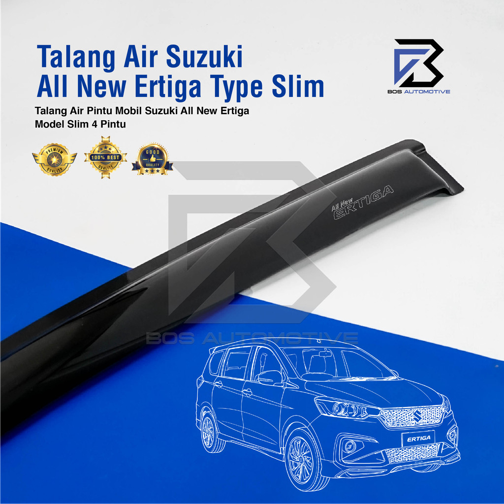 Talang Air Pintu Mobil Suzuki All New Ertiga 2017 â€“ 2022 Model Slim 4 Pintu