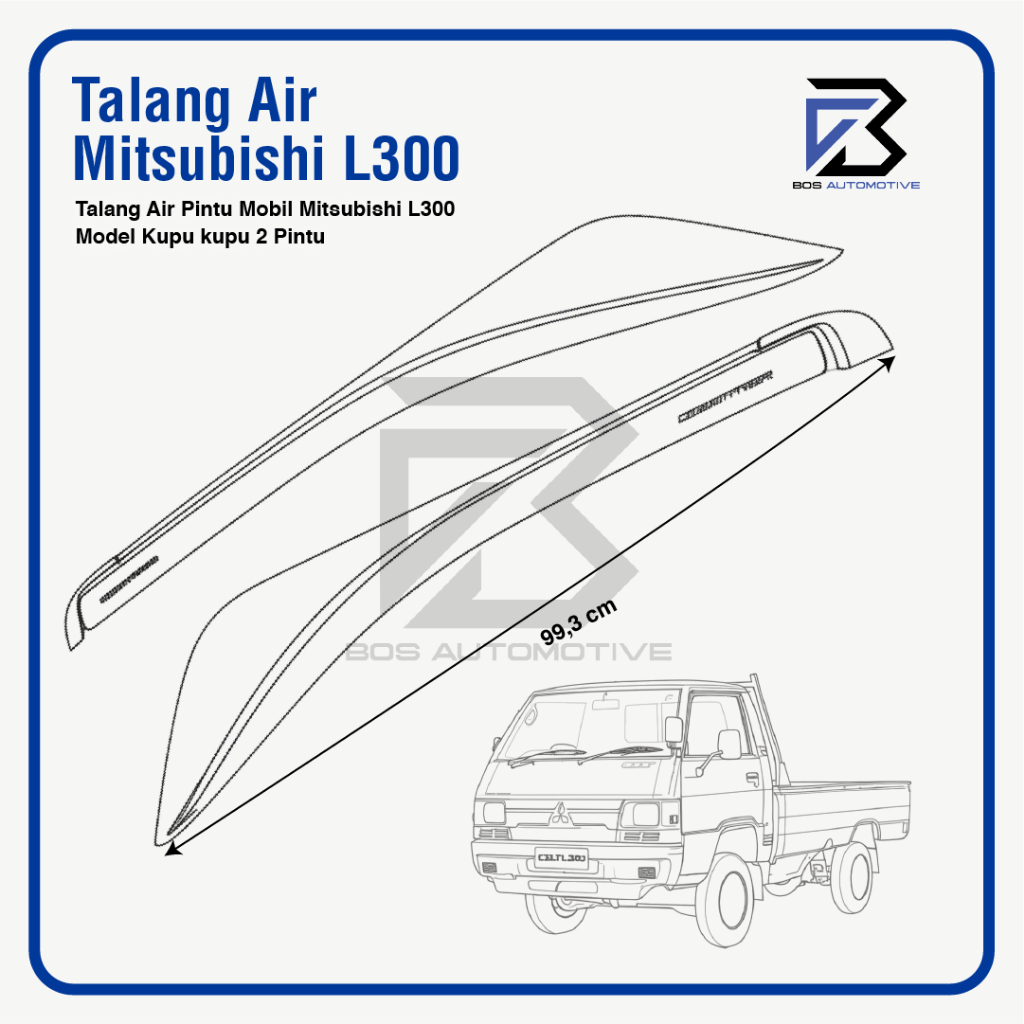 Talang Air Pintu Mobil Mitsubishi L300 Model Kupu - Kupu 2 Pintu - foto-produk-2