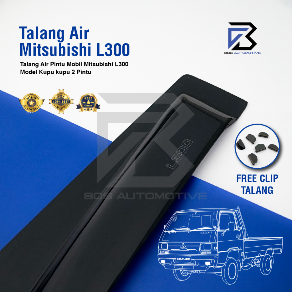 Talang Air Pintu Mobil Mitsubishi L300 Model Kupu - Kupu 2 Pintu