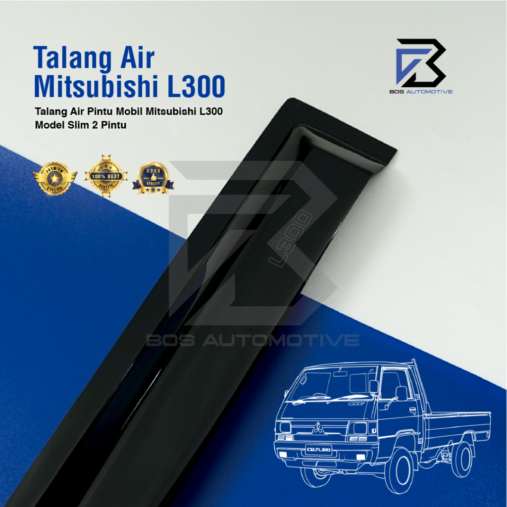 Talang Air Pintu Mobil Mitsubishi L300 Model Kupu - Kupu 2 Pintu - foto-variasi-1