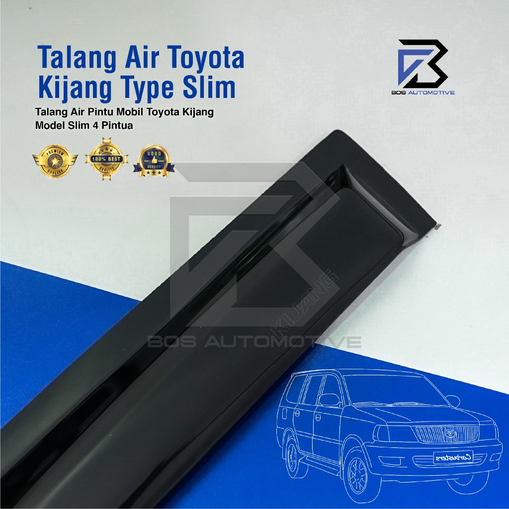 Talang Air Pintu Mobil Toyota Kijang LGX / Kapsul 1997 â€“ 2003 Model Slim 4 Pintu