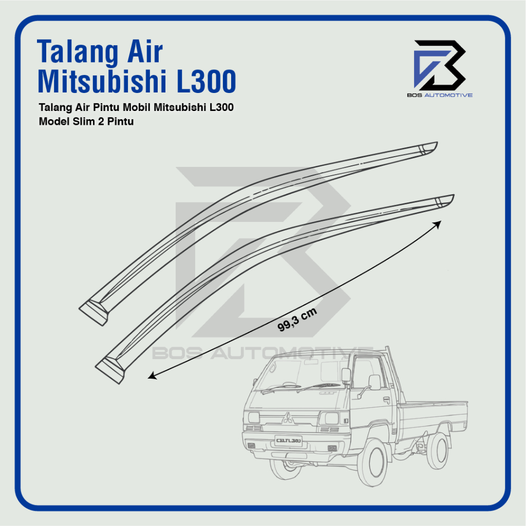 Talang Air Pintu Mobil Mitsubishi L300 Model Slim 2 Pintu - foto-produk-2