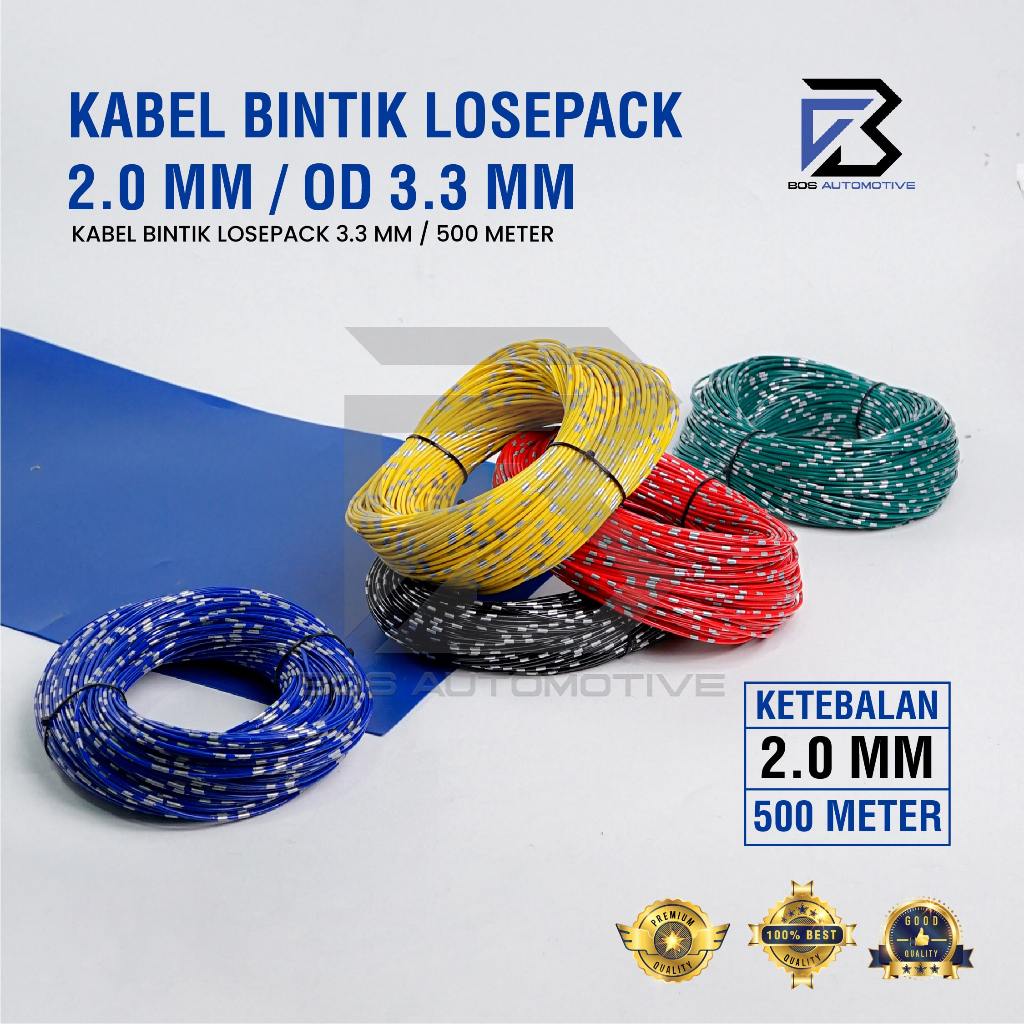 Kabel Bintik AVSS 2MM x 500M Kabel Otomotif Body Mobil Motor Serabut Tembaga