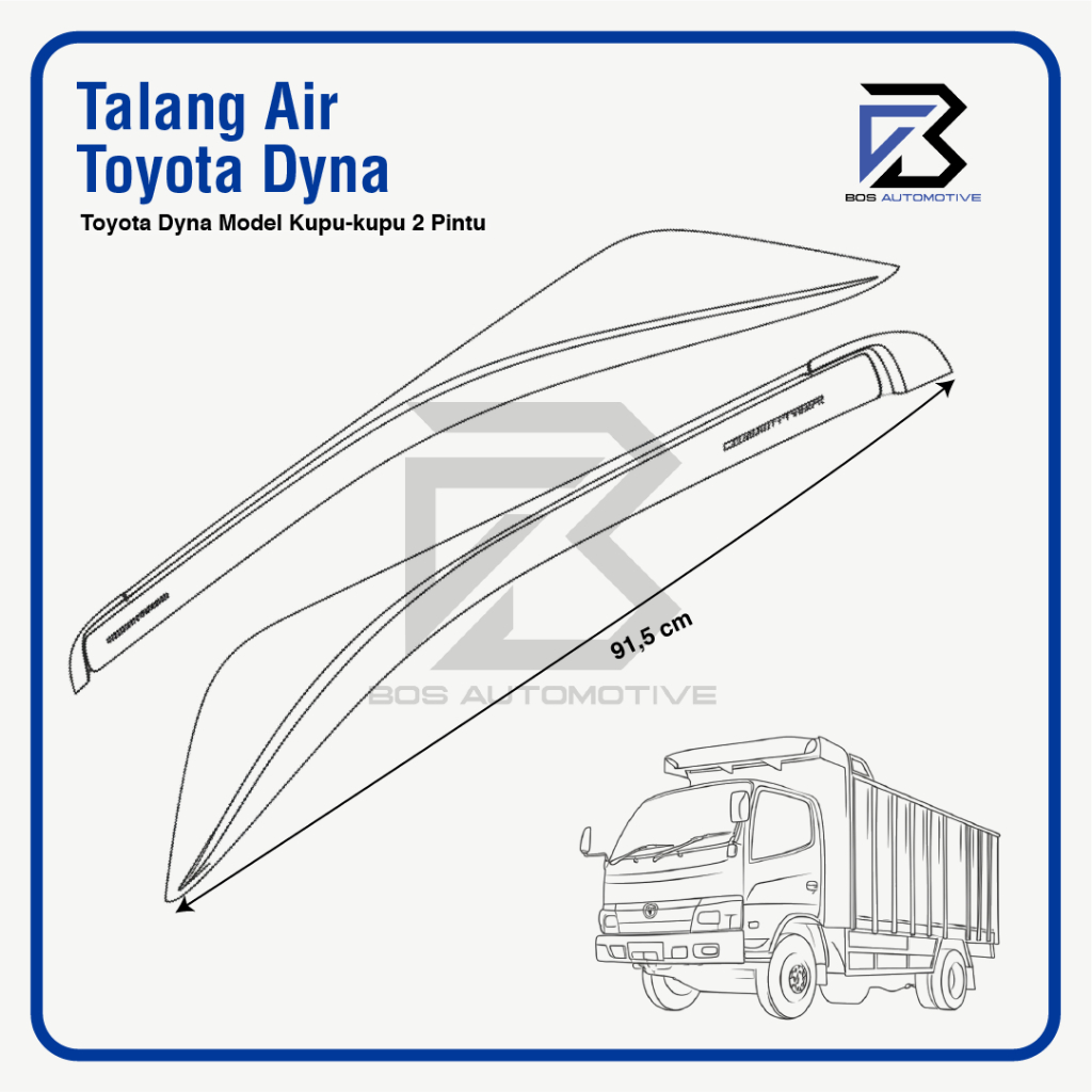 Talang Air Pintu Mobil Toyota Dyna Model Kupu - Kupu 2 Pintu - foto-produk-2