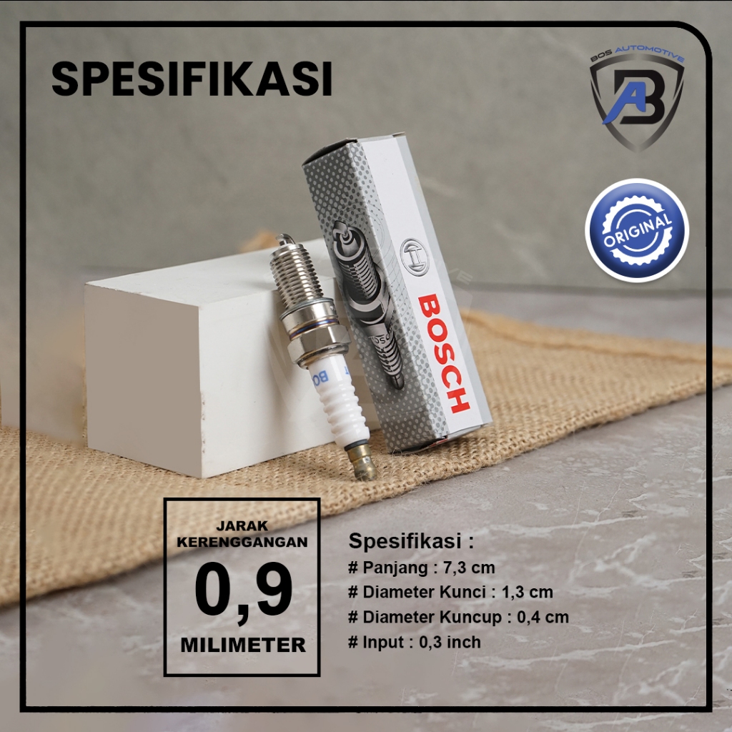 Busi BOSCH Mobil AVANZA XENIA RUSH TERIOS YR7DC+ DF7REC2 Spark Plug Original - foto-produk-1
