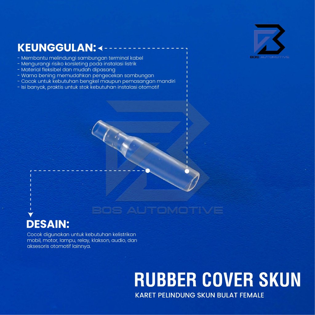 Karet Pelindung Skun Cewek Insulator Kondom Skun Terminal Female Bulat Berkualitas (LOSSE PACK) - foto-produk-3