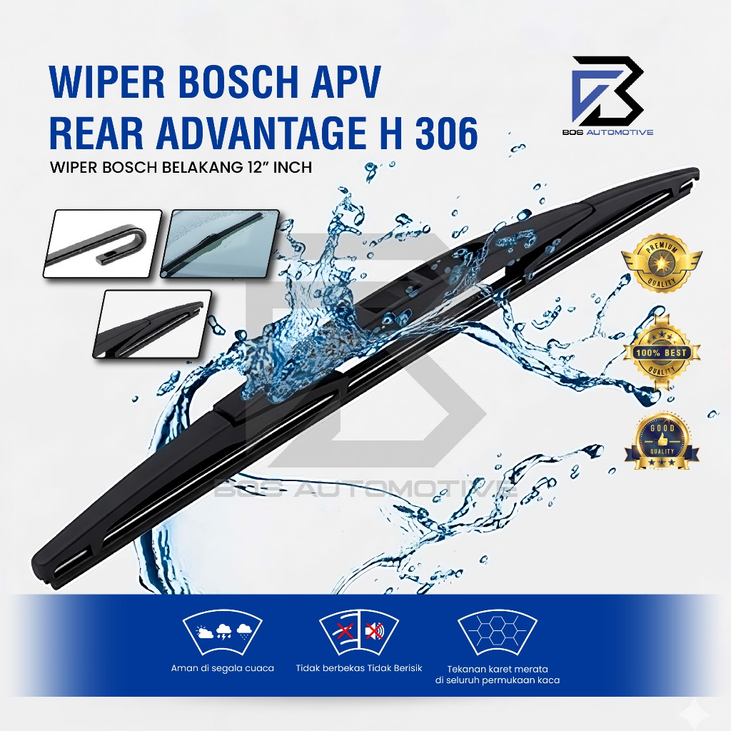WIPER BELAKANG BOSCH H 306 12" INCH MOBIL APV / KARIMUN / MARCH / FIESTA
