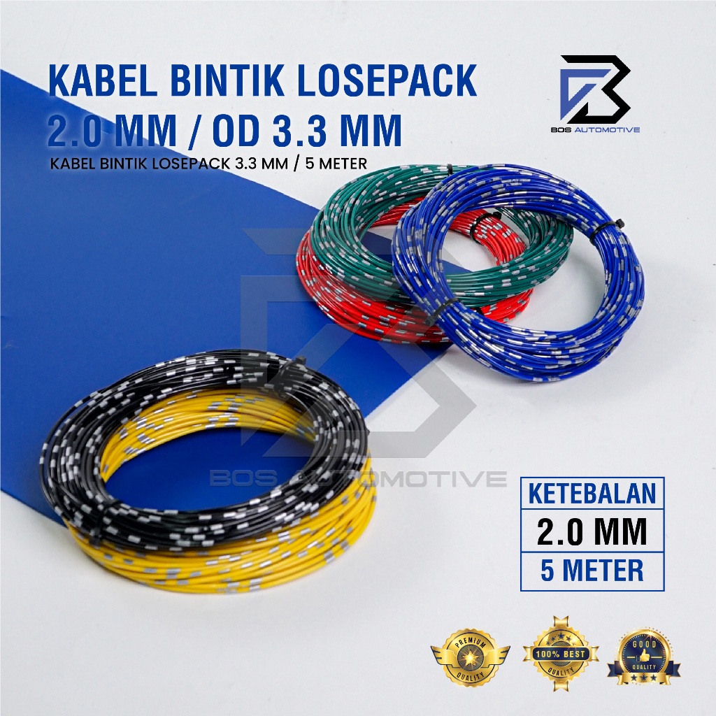 Kabel Bintik AVSS 2MM x 5M Kabel Otomotif Body Mobil Motor Tembaga