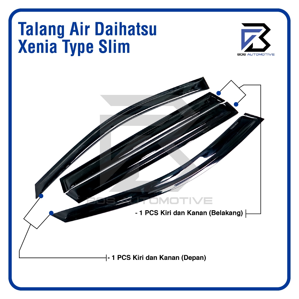 Talang Air Pintu Mobil Daihatsu Xenia 2004 â€“ 2011 Model Slim 4 Pintu - foto-produk-3
