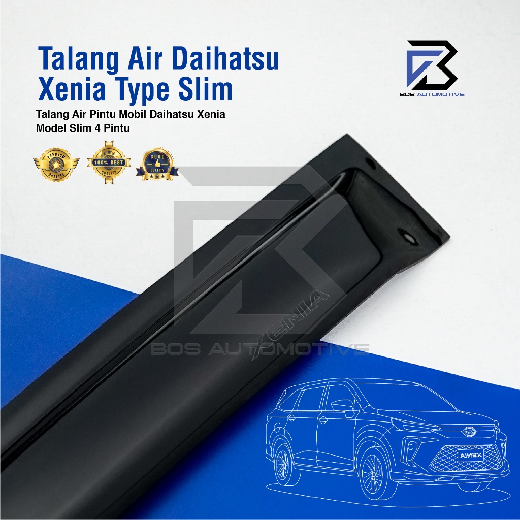 Talang Air Pintu Mobil Daihatsu Xenia 2004 â€“ 2011 Model Slim 4 Pintu
