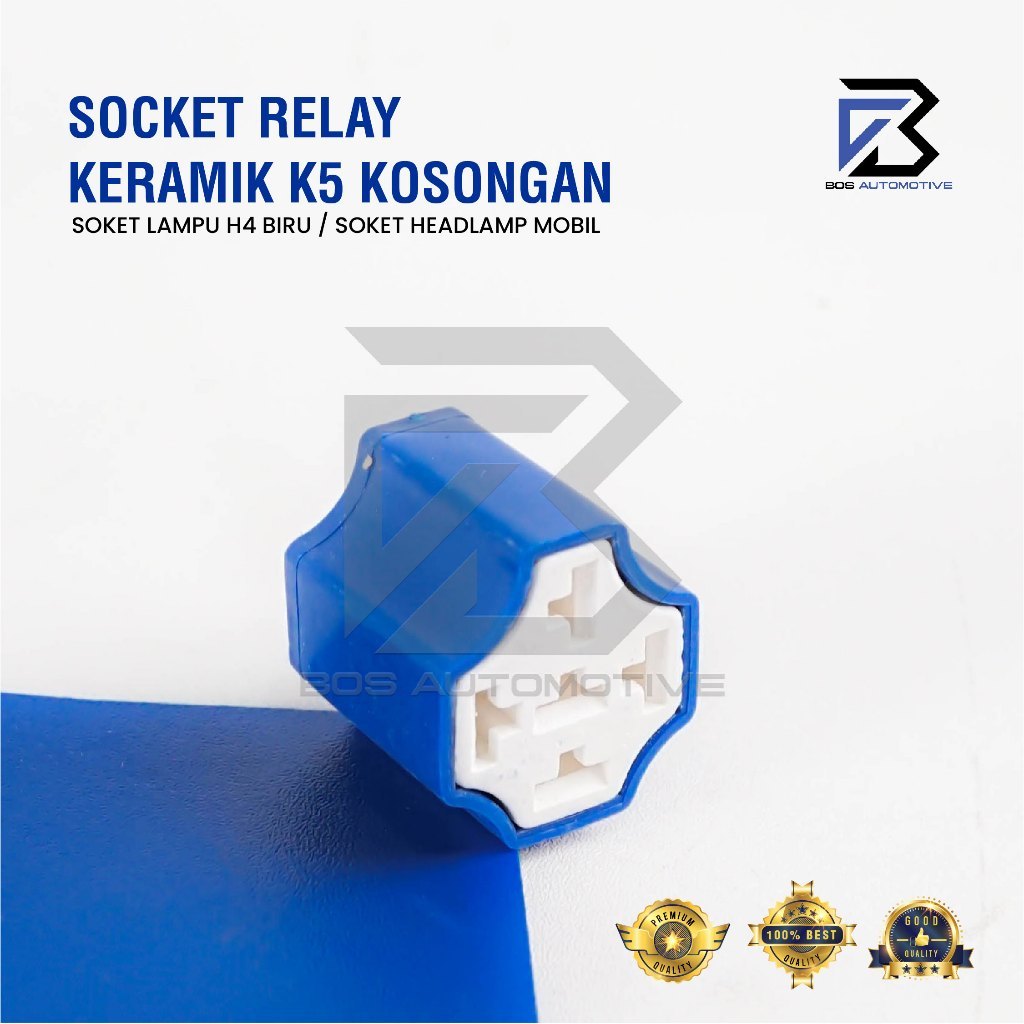 Rumah Relay Keramik / Soket Relay / Socket Cable Relay / Kaki 5 Pin / Kaki 4 Pin (KOSONGAN)