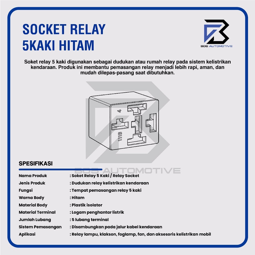 Rumah Relay RE5P / Soket Relay / Socket Relay / Kaki 5 Pin / 4 Pin (KOSONGAN) - foto-produk-5