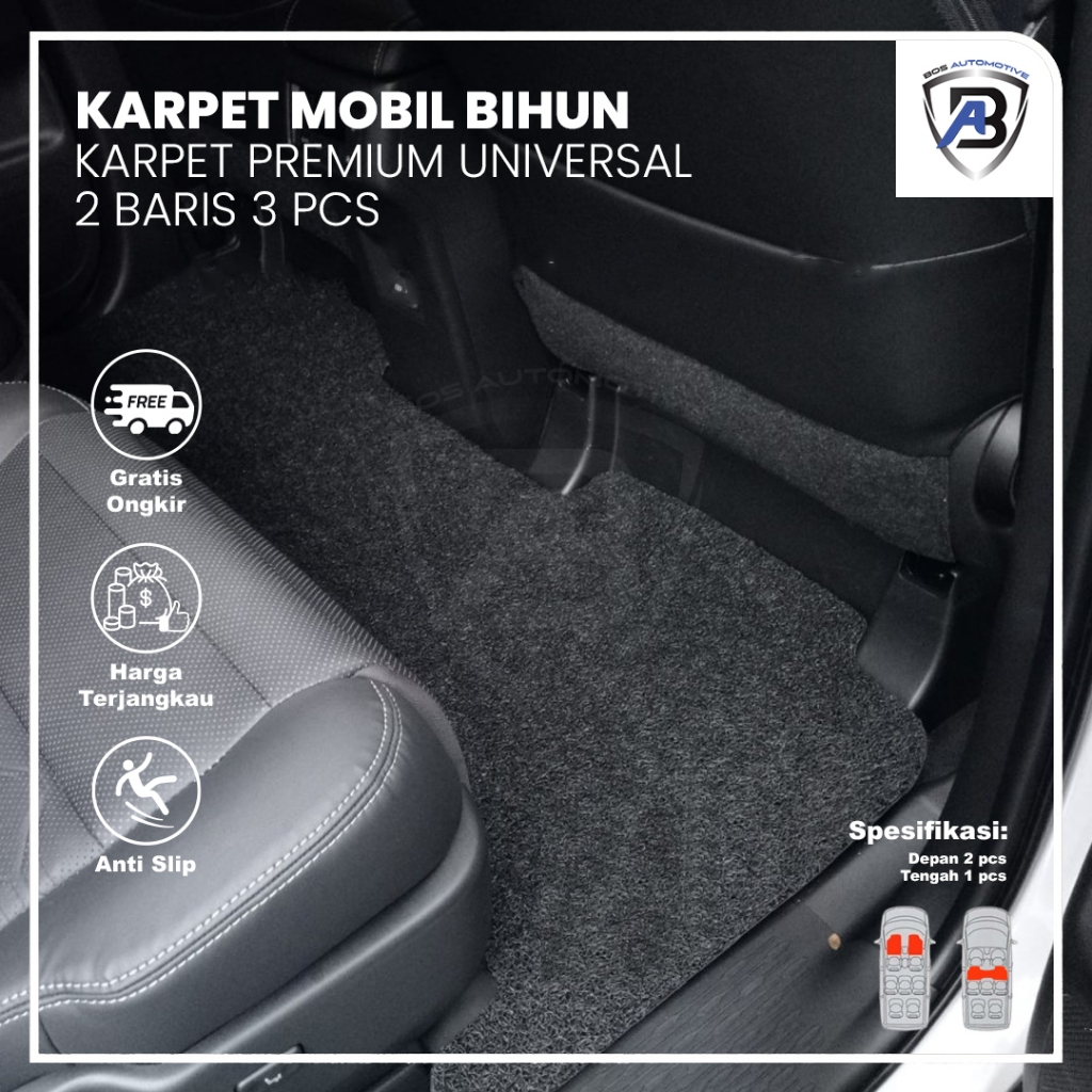 KARPET MOBIL DCS PREMIUM 2 BARIS MIE / BIHUN / BAKMI KARPET TEBAL UNIVERSAL MOBIL - foto-sampul