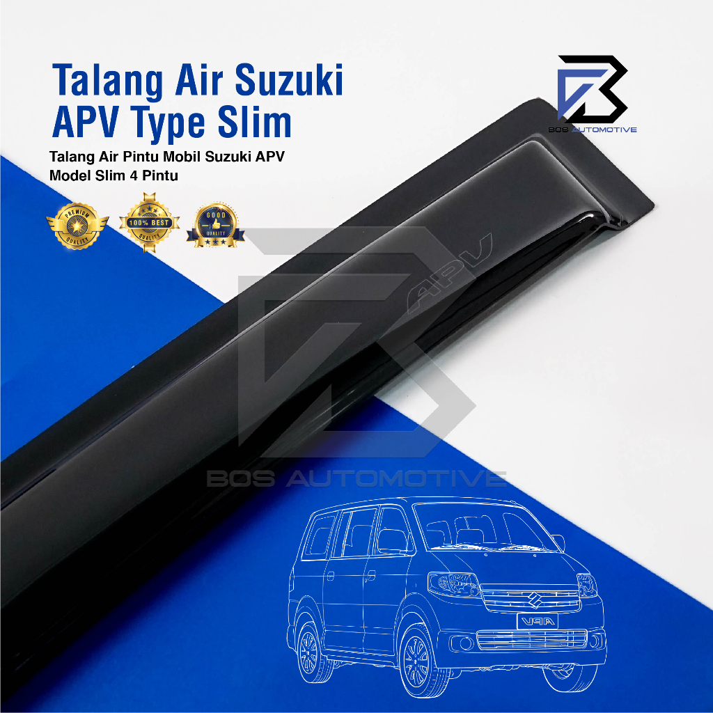 Talang Air Pintu Mobil Suzuki APV 2004 â€“ 2020 Model Slim 4 Pintu