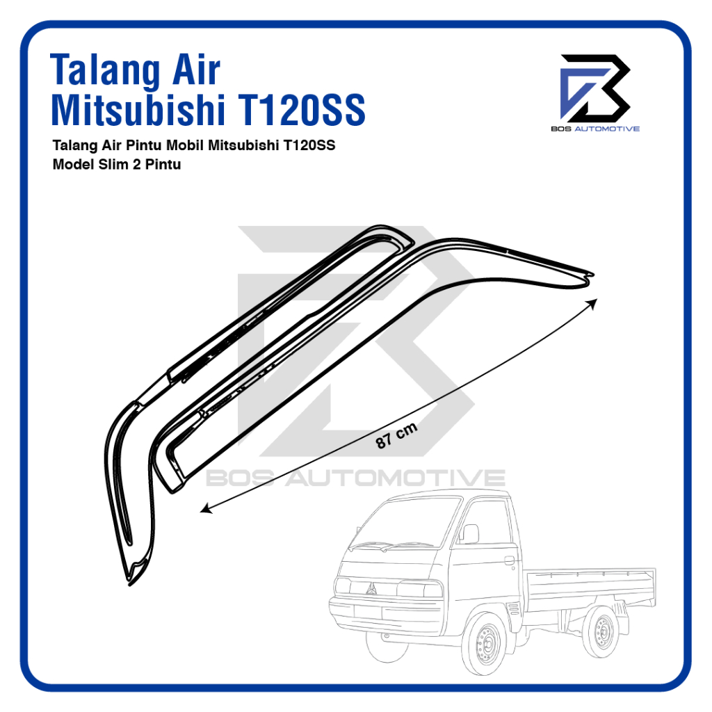 Talang Air Pintu Mobil Mitsubishi T120SS Model Slim 2 Pintu - foto-produk-2