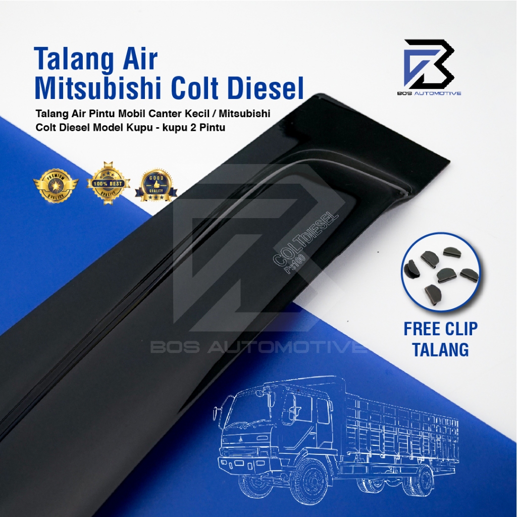 Talang Air Pintu Mobil Mitsubishi Colt Diessel / PS100 Model Kupu - Kupu 2 Pintu