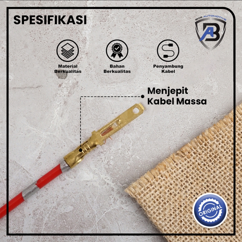 Terminal Skun Gepeng Cowok Kecil Konektor Kabel Male Mini Berkualitas (LOSSE PACK) - foto-produk-2