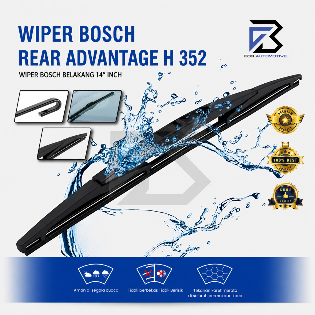 Wiper Blade BOSCH Advantage Besi Kipas Kaca Depan Mobil TOYOTA GRAND NEW AVANZA - DAIHATSU GREAT NEW XENIA 2015 - 2021 Frame Hook 21" - 16" Inch Original - foto-variasi-1