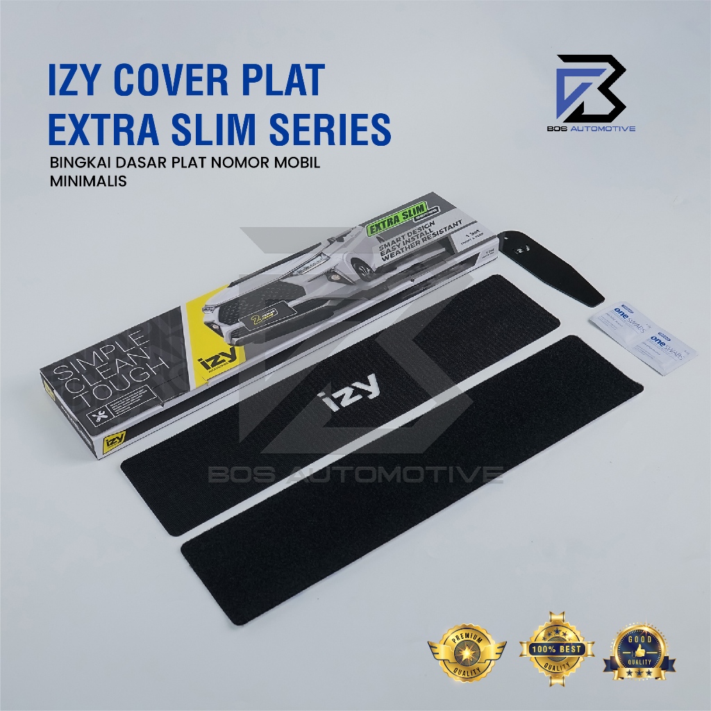 IZY Cover / Dudukan / Tempat / Frame / Breket / Bingkai / Rumah / Tatakan Plat Nomor Mobil Model Extra Slim - foto-produk-2