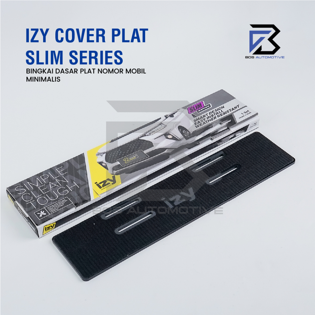 IZY Cover / Dudukan / Tempat / Frame / Breket / Bingkai / Rumah / Tatakan Plat Nomor Mobil Model Extra Slim - foto-produk-3