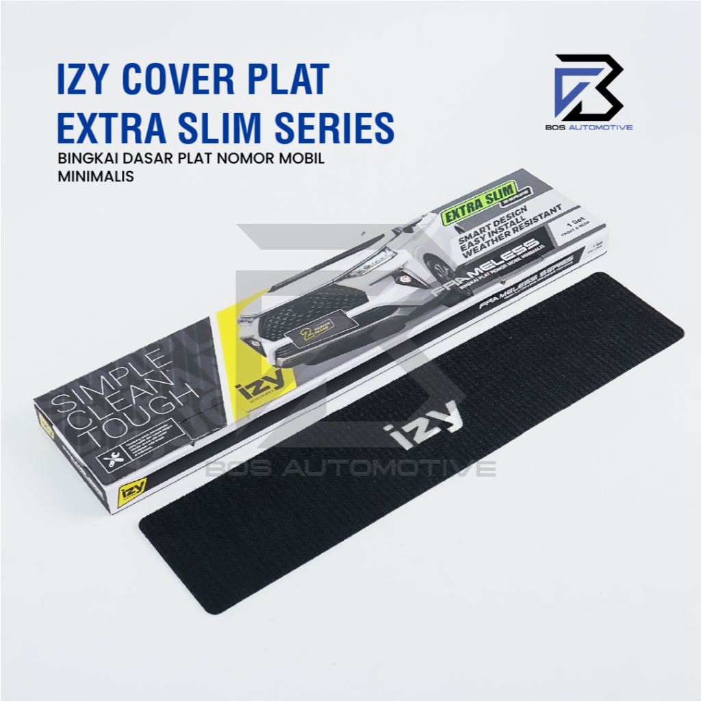 IZY Cover / Dudukan / Tempat / Frame / Breket / Bingkai / Rumah / Tatakan Plat Nomor Mobil Model Extra Slim - foto-variasi-1