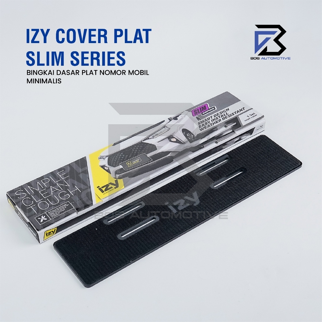 IZY Cover / Dudukan / Tempat / Frame / Breket / Bingkai / Rumah / Tatakan Plat Nomor Mobil Model Extra Slim - foto-variasi-4