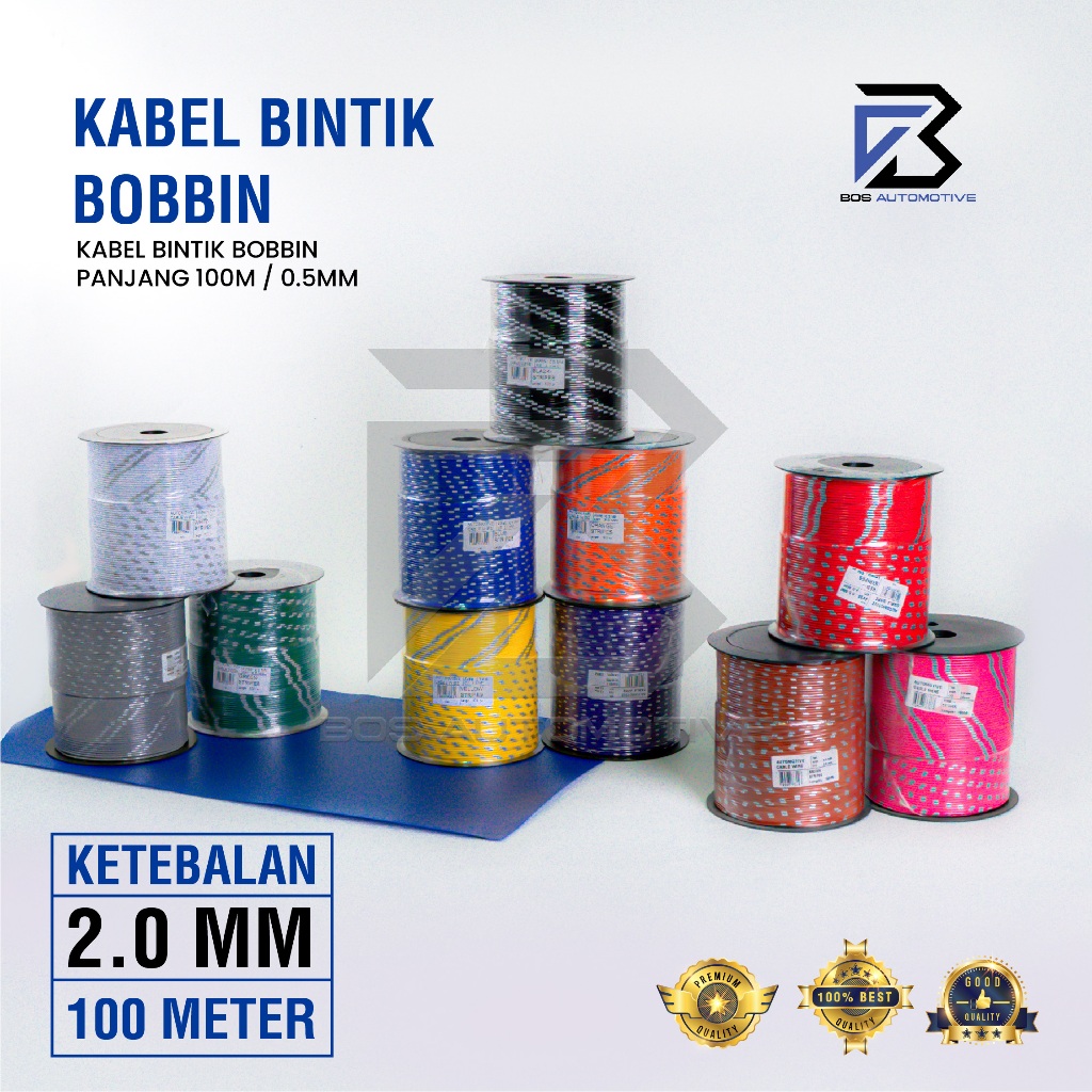 Kabel Bintik AVSS 0.5MM x 100M Kabel Otomotif Body Mobil Motor Serabut Tembaga (BOBIN)