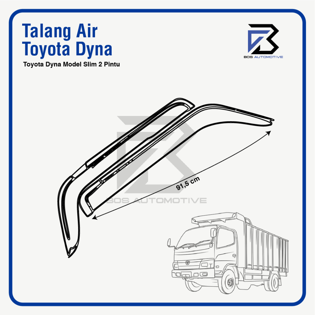 Talang Air Pintu Mobil Toyota Dyna Model Slim 2 Pintu - foto-produk-2