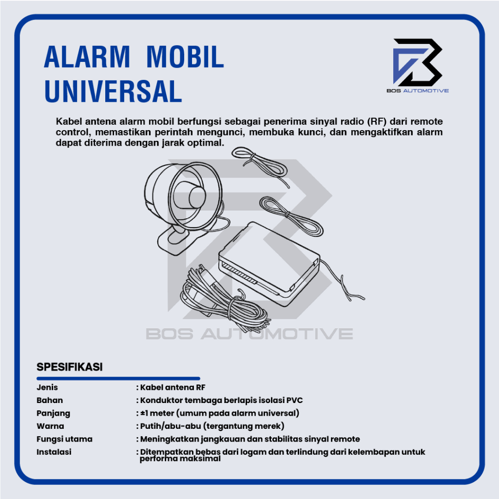 Alarm Mobil Model Sliding Remot Kunci Remote Tombol Suara Tuk - Tuk Universal - foto-produk-2