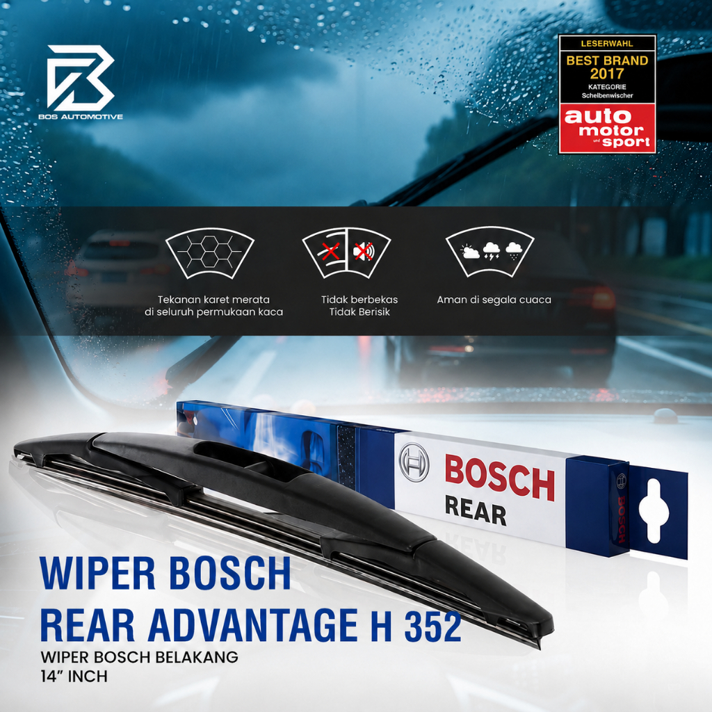 WIPER BELAKANG BOSCH H 352 14" INCH AVANZA / XENIA / SIRION / HARRIER / MAZDA CX5 / MAZDA CX9 / YARIS / VOXY - foto-produk-4