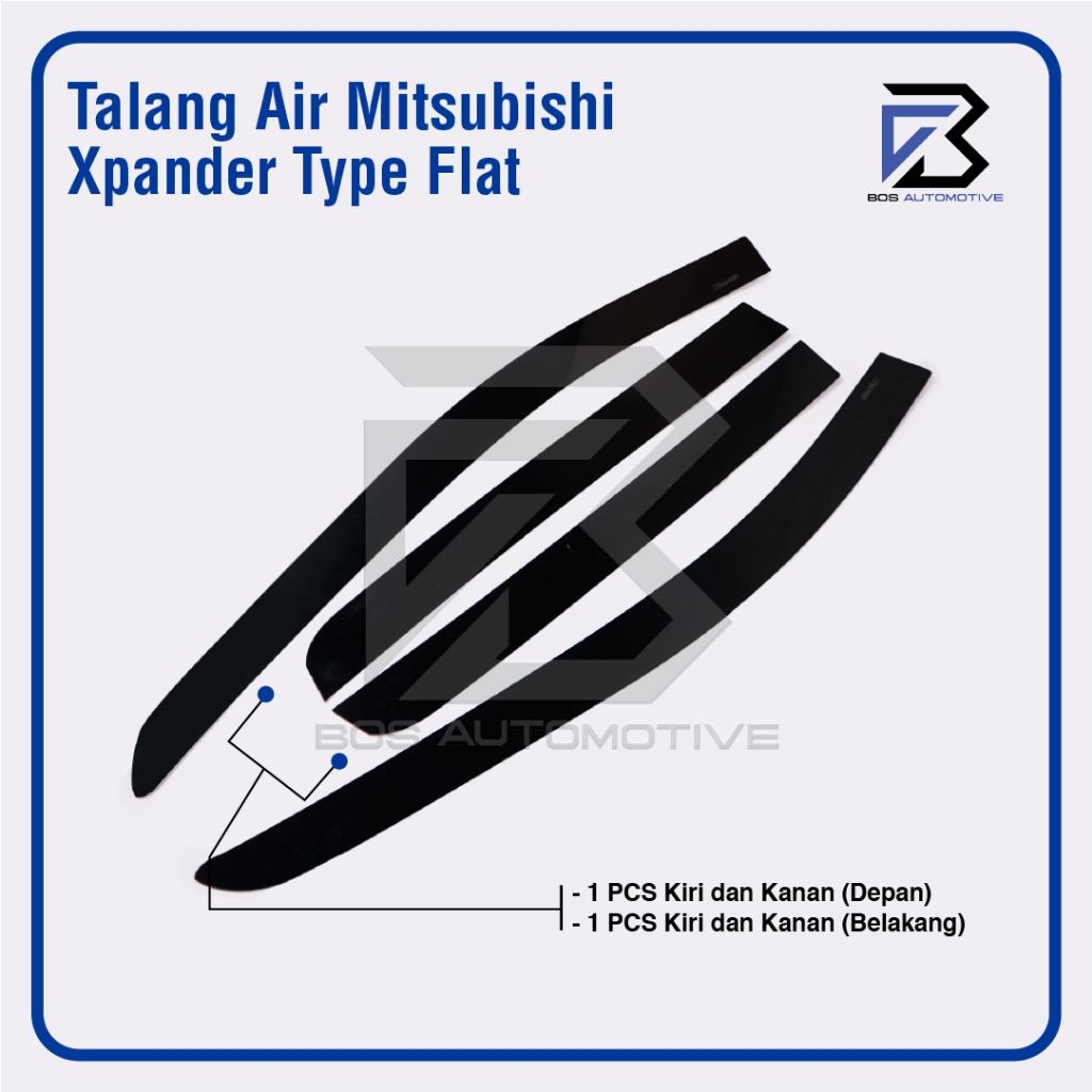 Talang Air Pintu Mobil Mitsubishi Xpander 2017 â€“ 2022 Model Flat Rata 4 Pintu - foto-produk-4