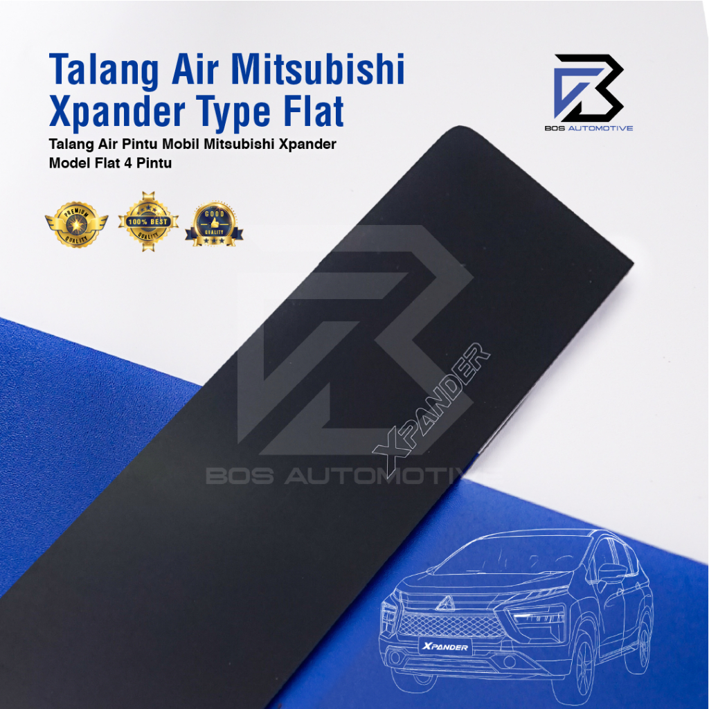 Talang Air Pintu Mobil Mitsubishi Xpander 2017 â€“ 2022 Model Flat Rata 4 Pintu