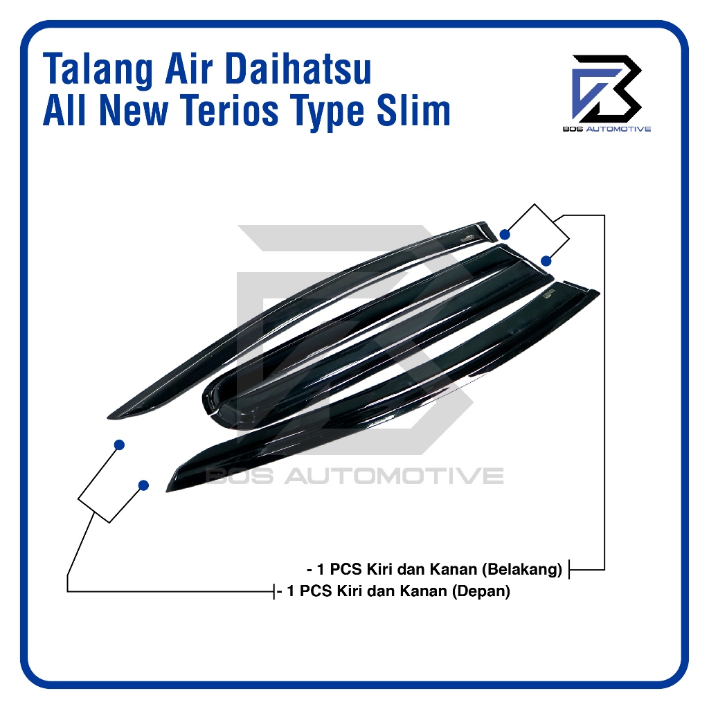 Talang Air Pintu Mobil Daihatsu All New Terios 2017 â€“ 2022 Model Slim 4 Pintu - foto-produk-3