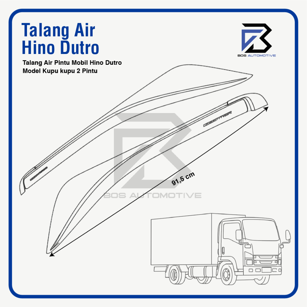 Talang Air Pintu Mobil Hino Dutro Model Kupu - Kupu 2 Pintu - foto-produk-2