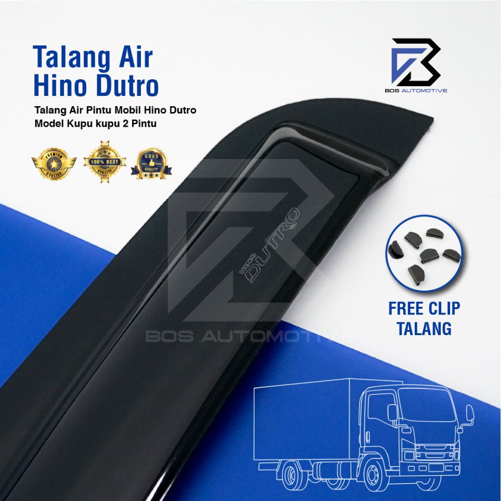 Talang Air Pintu Mobil Hino Dutro Model Kupu - Kupu 2 Pintu