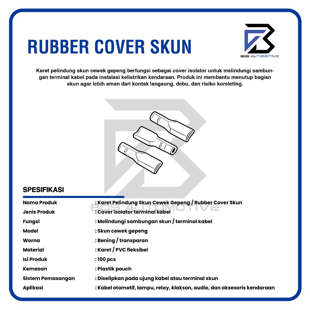 Karet Pelindung Skun Cewek Insulator Mini Kondom Skun Terminal Female Gepeng Kecil Berkualitas (LOSSE PACK) - foto-produk-2