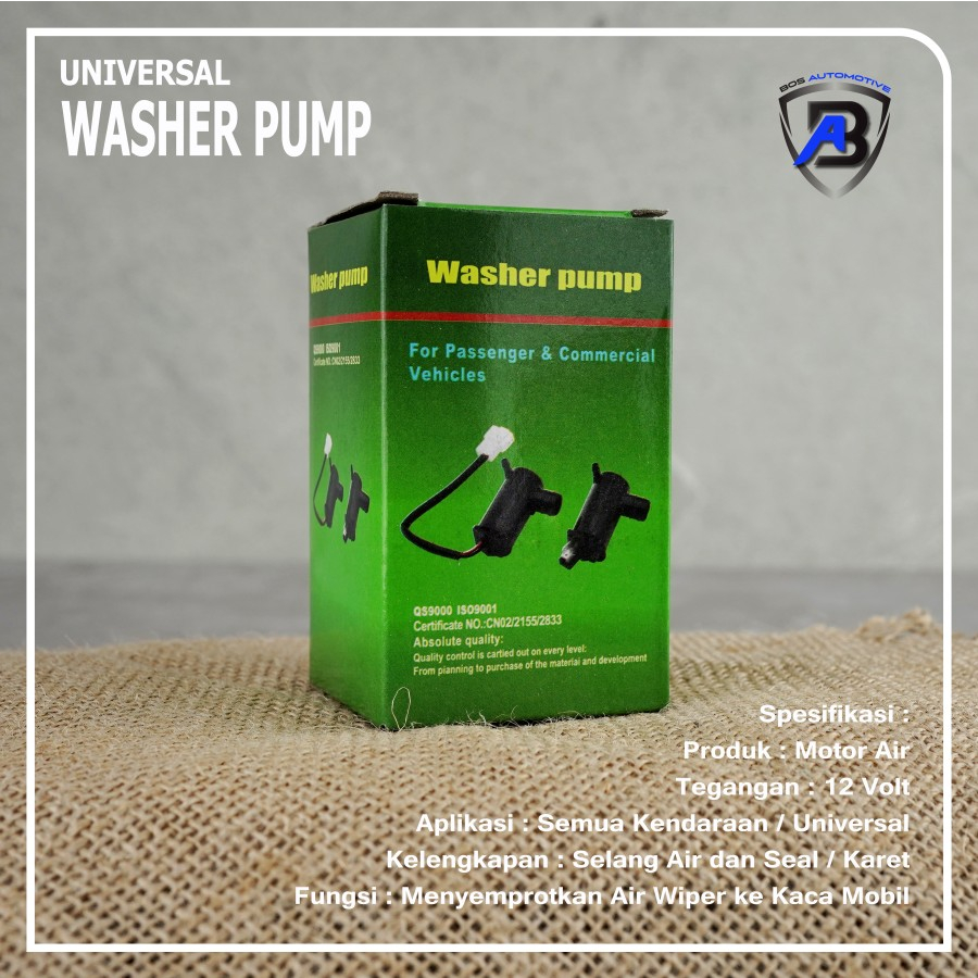 MOTOR WASHER PUMP DINAMO POMPA AIR TABUNG WIPER 12 VOLT UNIVERSAL - foto-produk-2