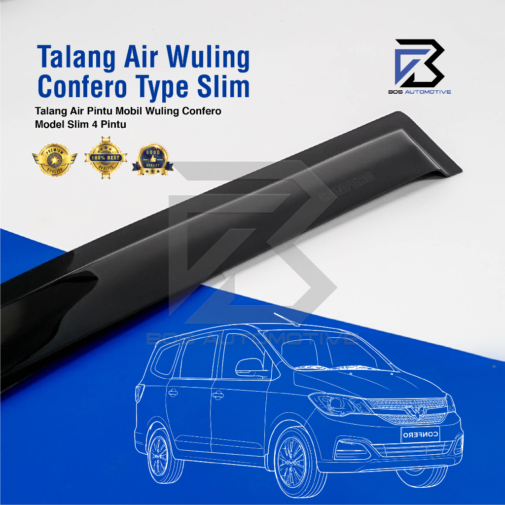 Talang Air Pintu Mobil Wuling Confero 2017 â€“ 2022 Model Slim 4 Pintu