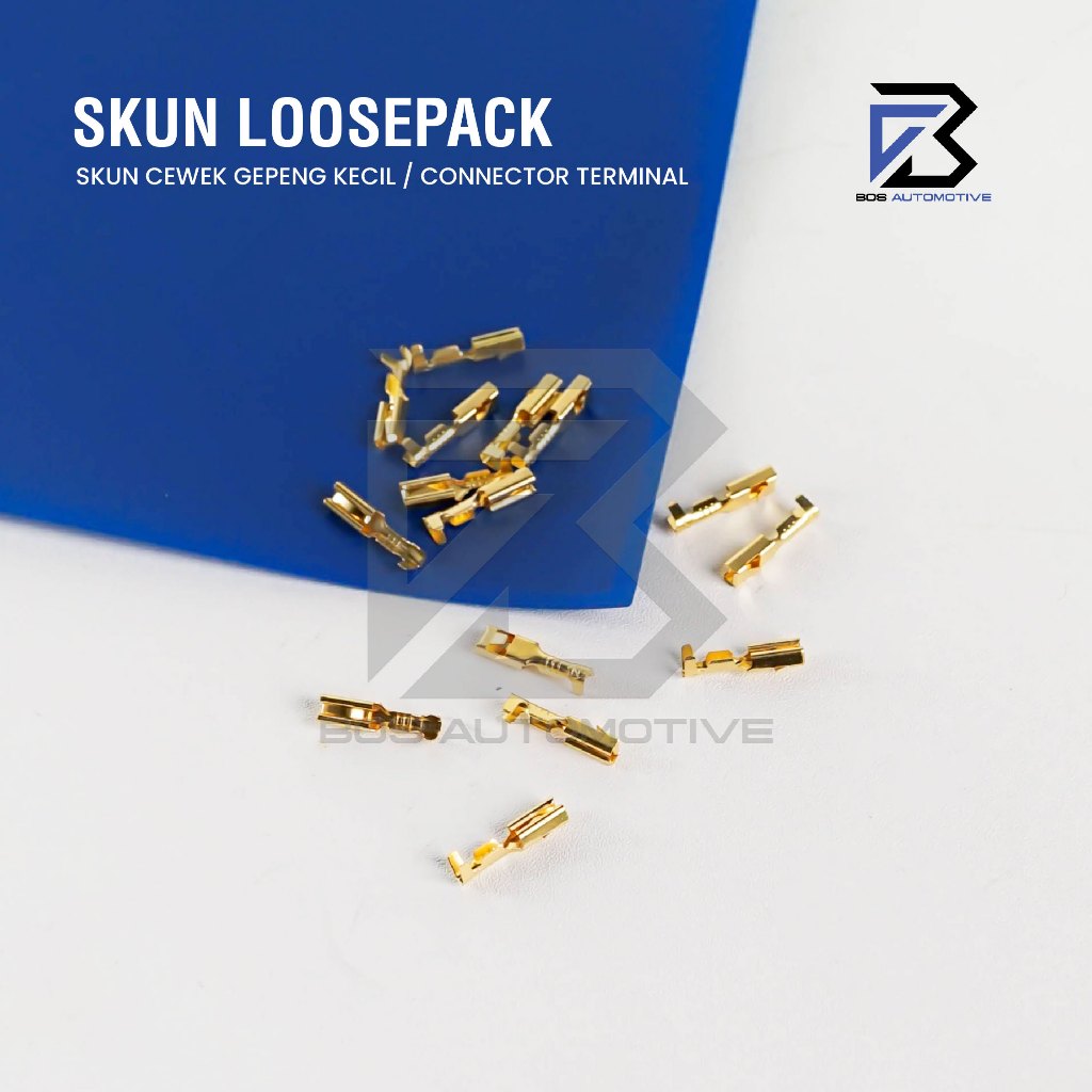 Terminal Skun Gepeng  Cewek Kecil Konektor Kabel Female Mini Berkualitas (LOSSE PACK) - foto-produk-1