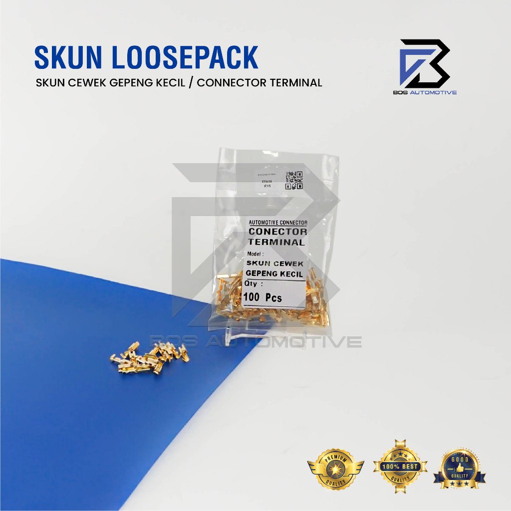 Terminal Skun Gepeng  Cewek Kecil Konektor Kabel Female Mini Berkualitas (LOSSE PACK)