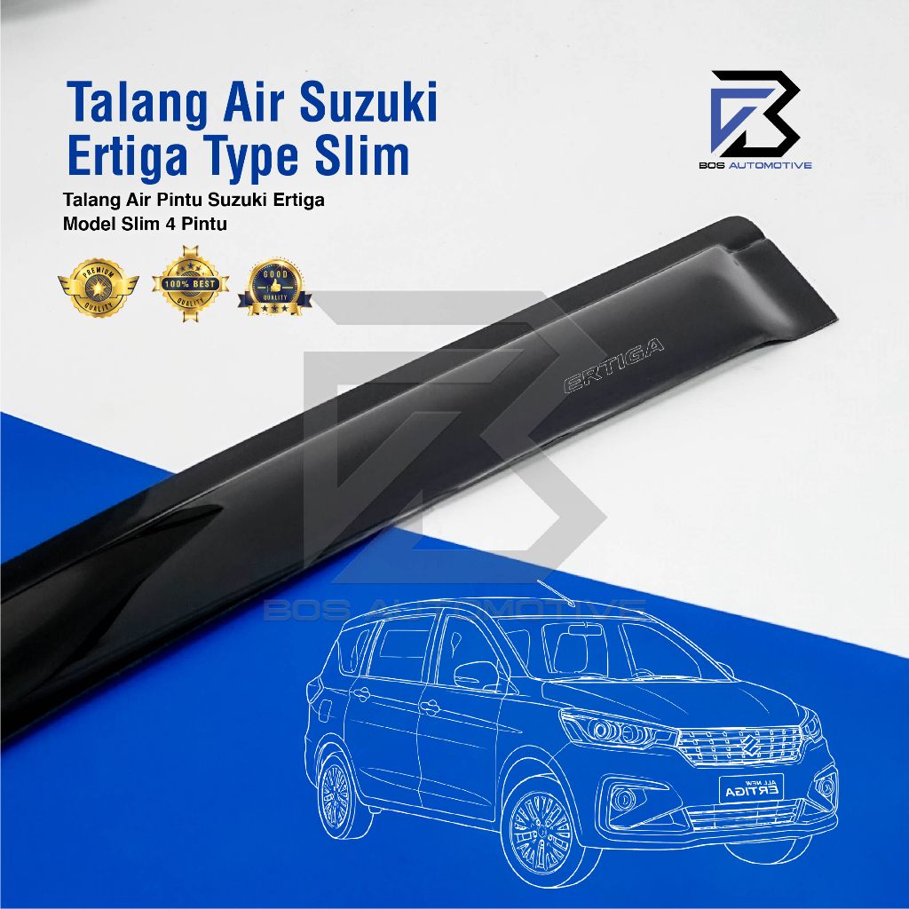 Talang Air Pintu Mobil Suzuki Ertiga 2012 â€“ 2016 Model Slim 4 Pintu